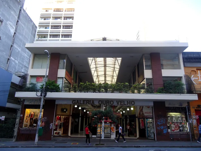 Fachada da Galeria Ouro Velho na Rua Augusta 1.371, perto do Metrô Consolação